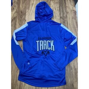 Champion Old Saybrook High School RAMS Track Suit Jacket Hoodie Full Zip Men's M